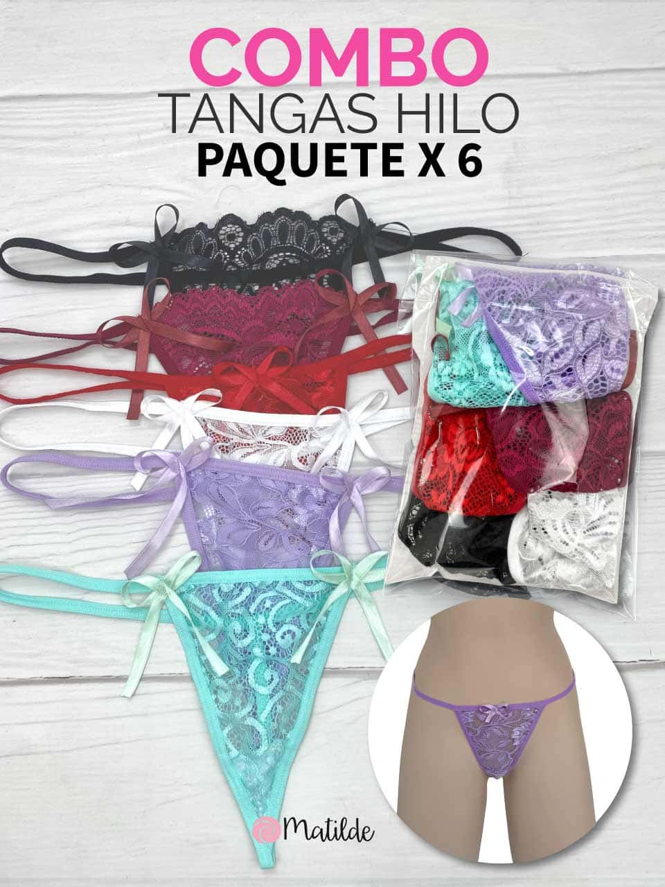 Kit de tangas paquete x 6