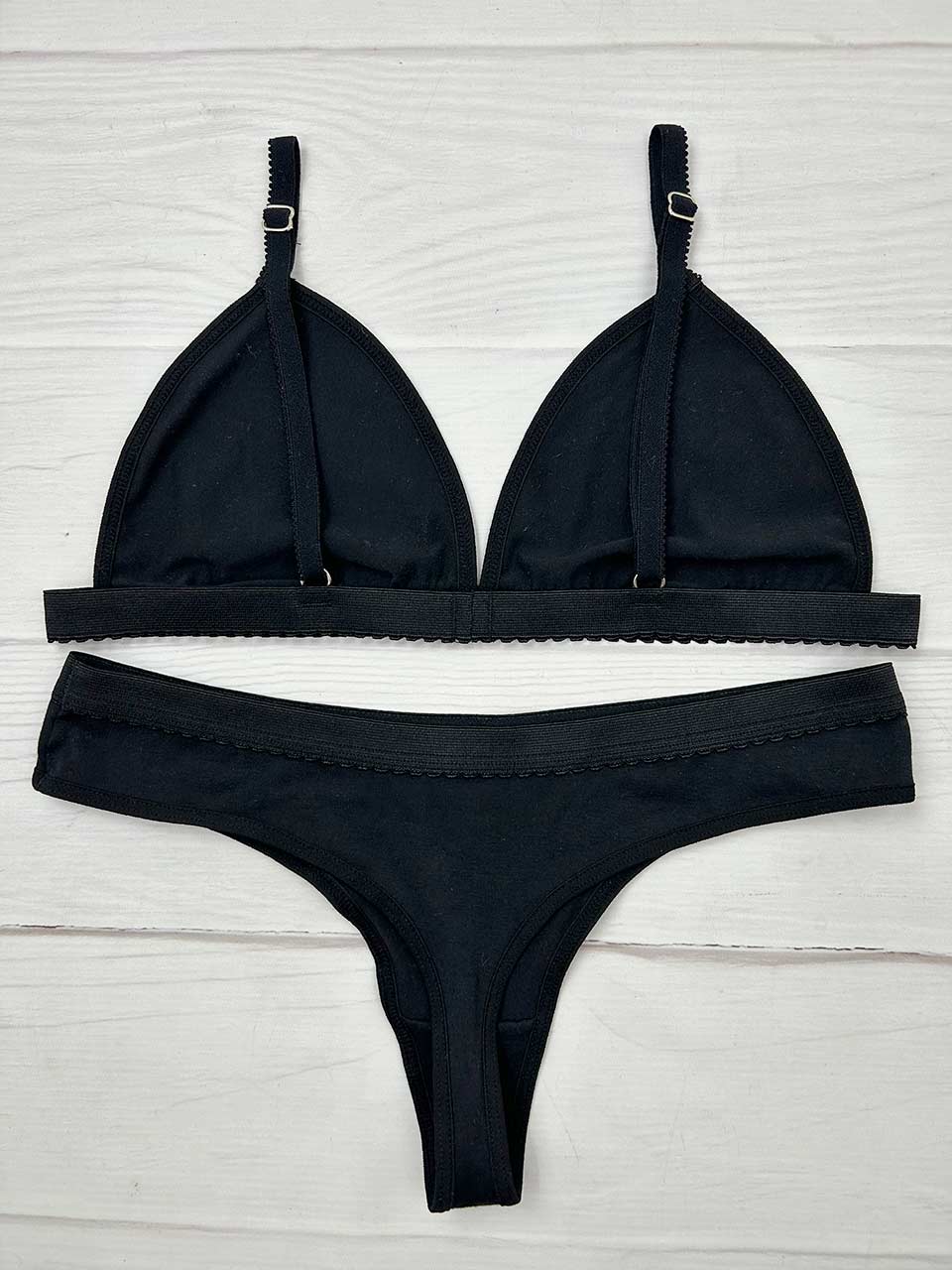 Conjunto algodón negro