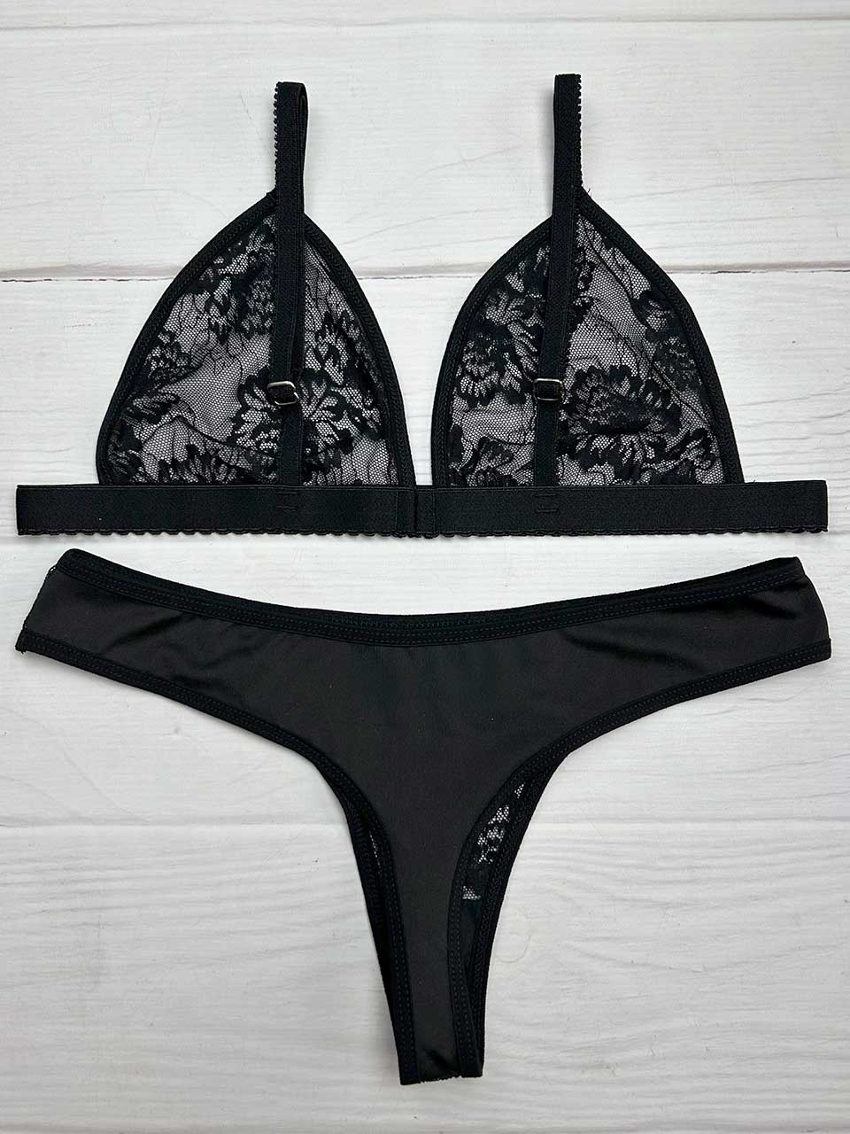 Conjunto blonda negro