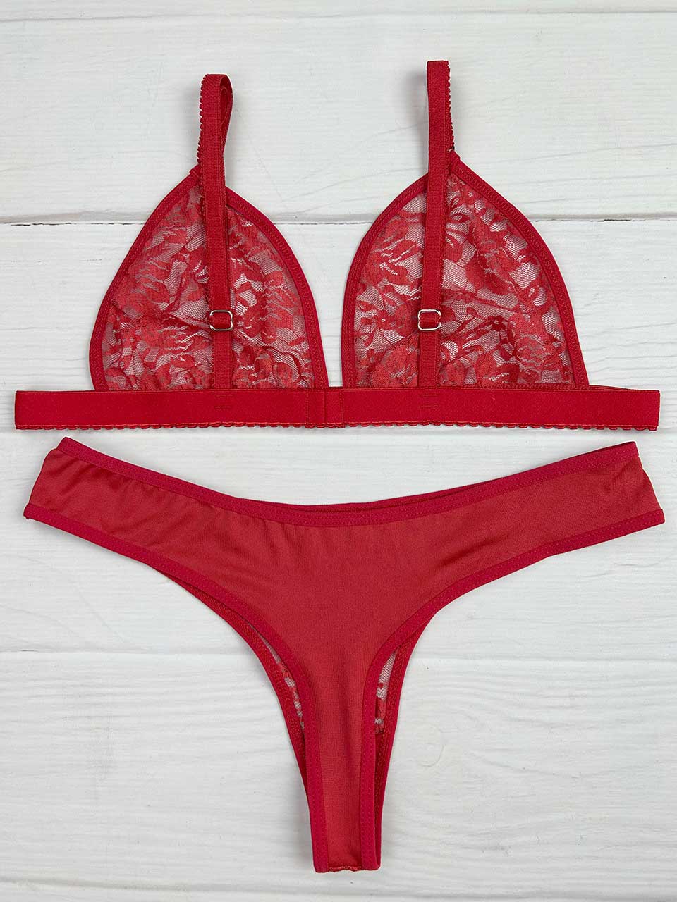 Conjunto blonda rojo