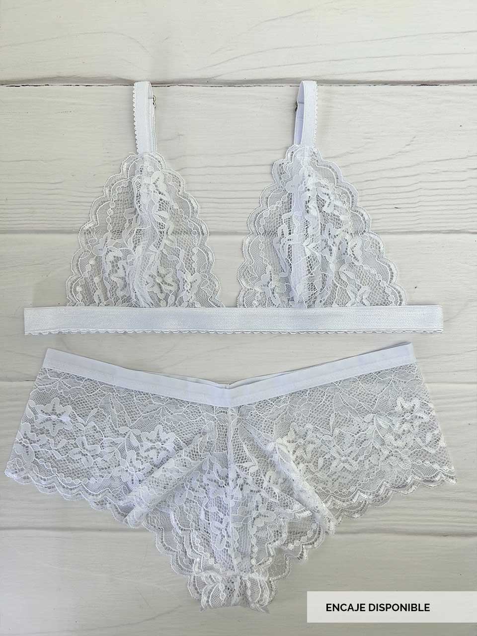 Conjunto cachetero blanco