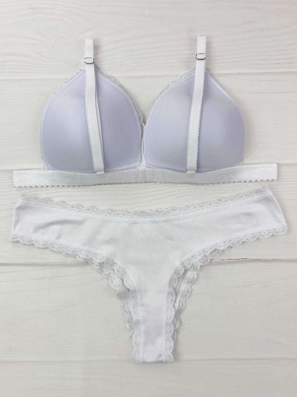 Conjunto copa elastico blanco