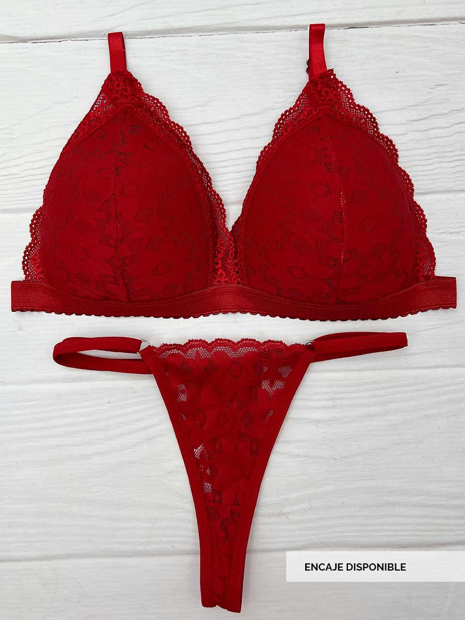 Conjunto copa rojo