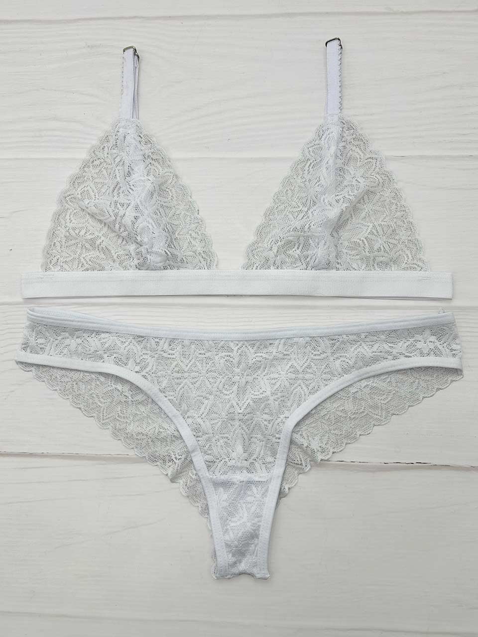Conjunto corazon blanco