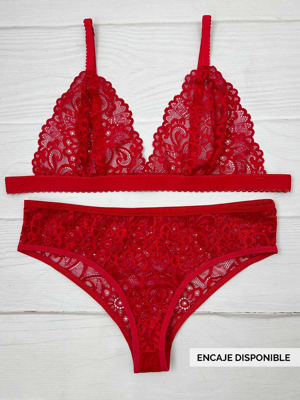 Conjunto corazon rojo