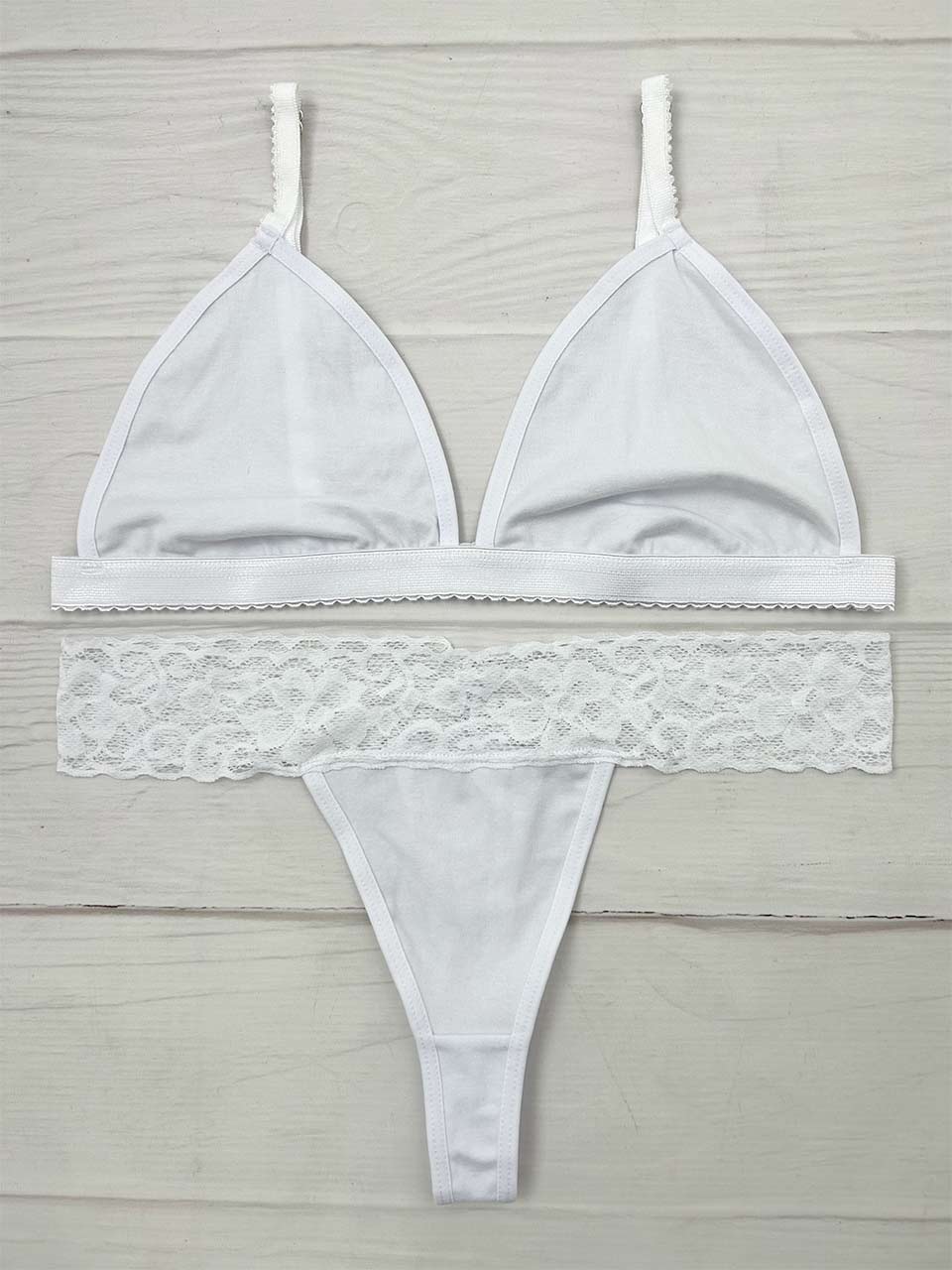 Conjunto algodón blanco