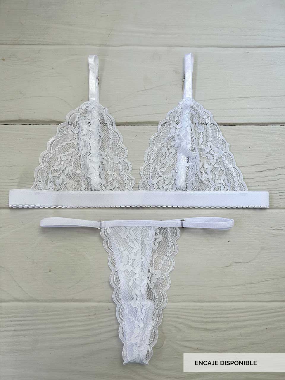 Conjunto mariposa blanco