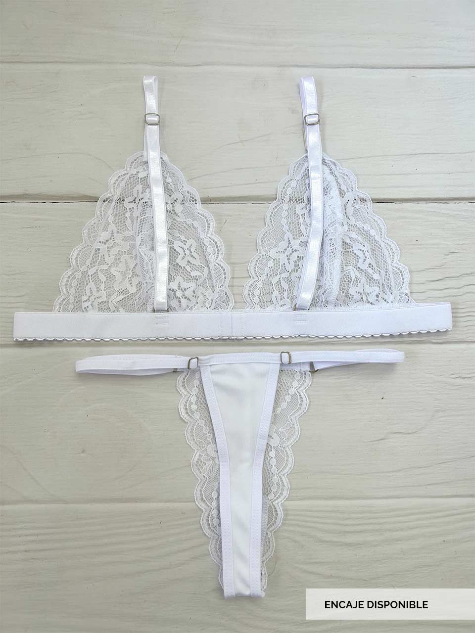 Conjunto mariposa blanco