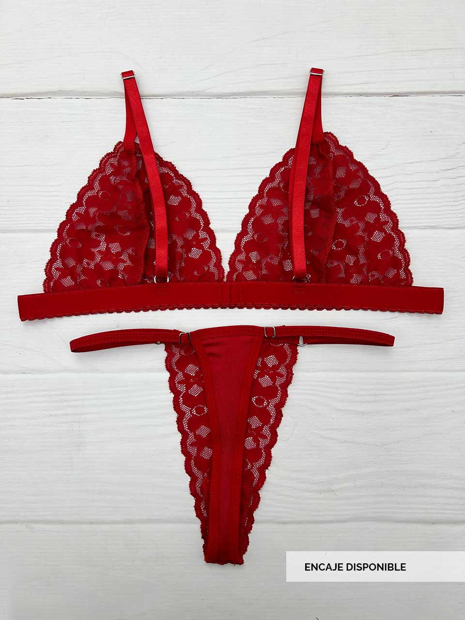 Conjunto mariposa rojo