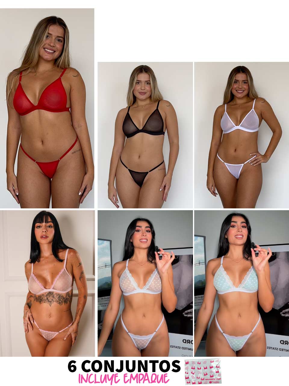 6 CONJUNTOS GRABADOS Y MAYATEX - 25%