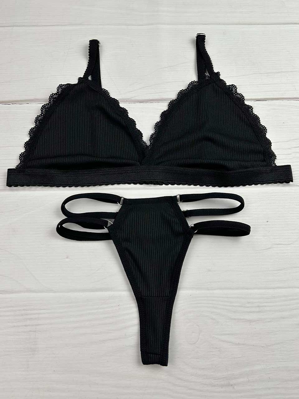 Conjunto rib triangulo negro