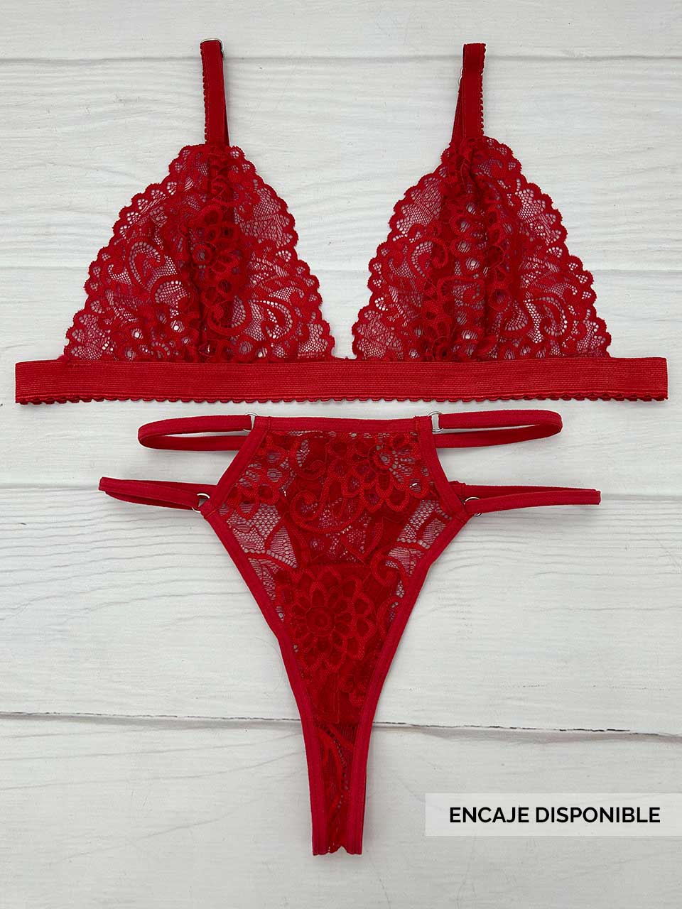 Conjunto triangulo rojo