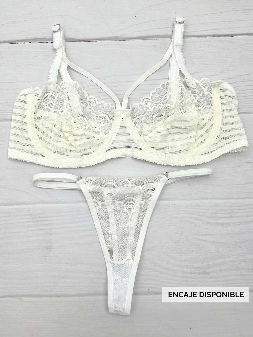 Conjunto varilla mayatex tiras marfil