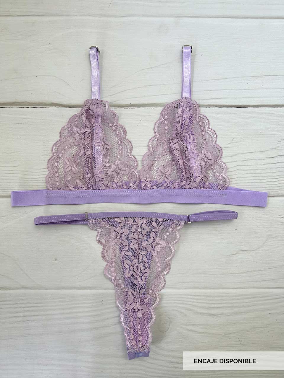 Conjunto mariposa lila