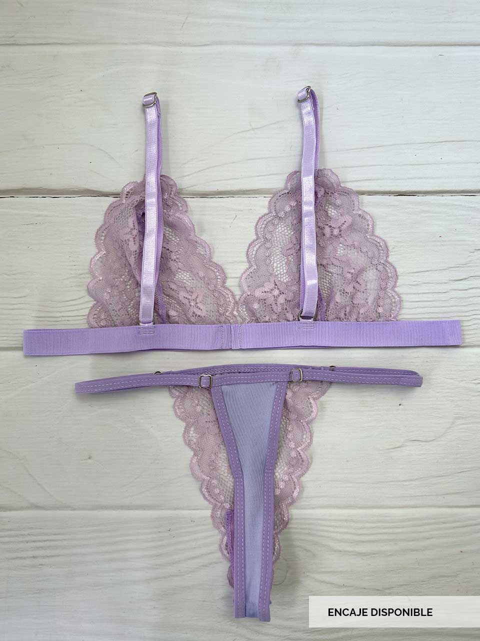 Conjunto mariposa lila