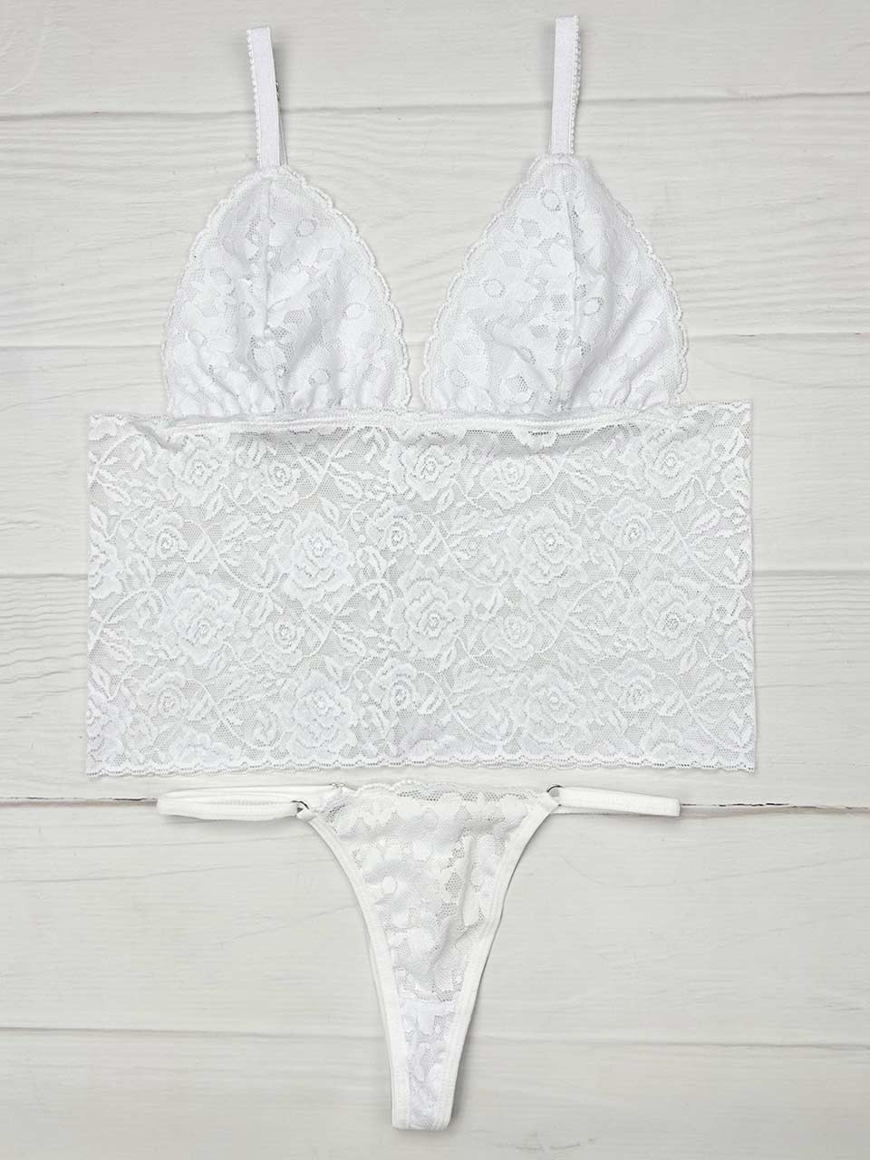 Conjunto crop top blanco