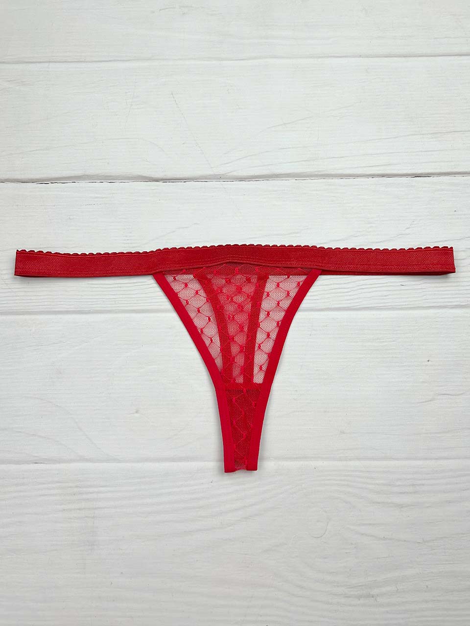 Tanga contorno grabado rojo