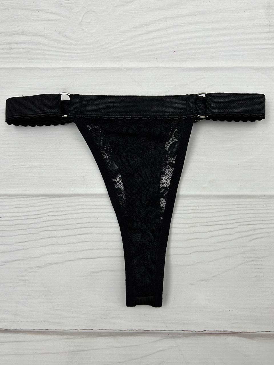 Tanga contorno graduable negro