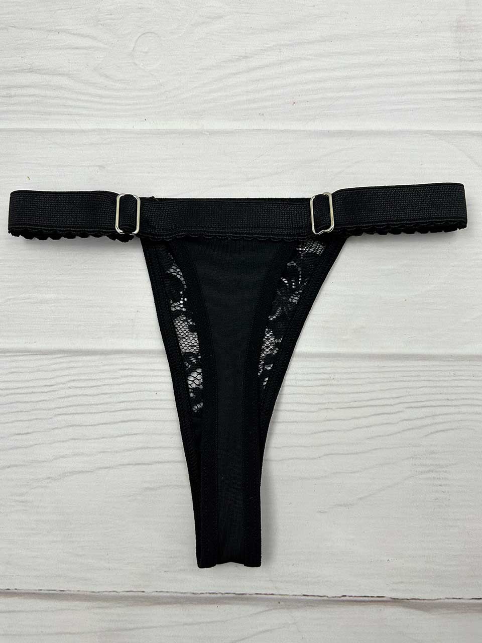 Tanga contorno graduable negro