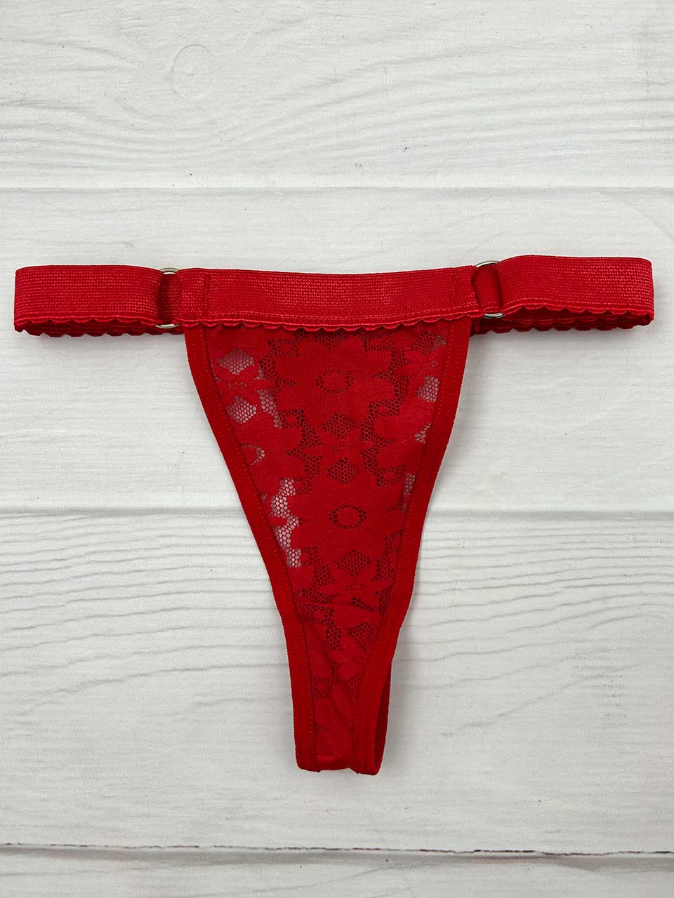 Tanga contorno graduable rojo