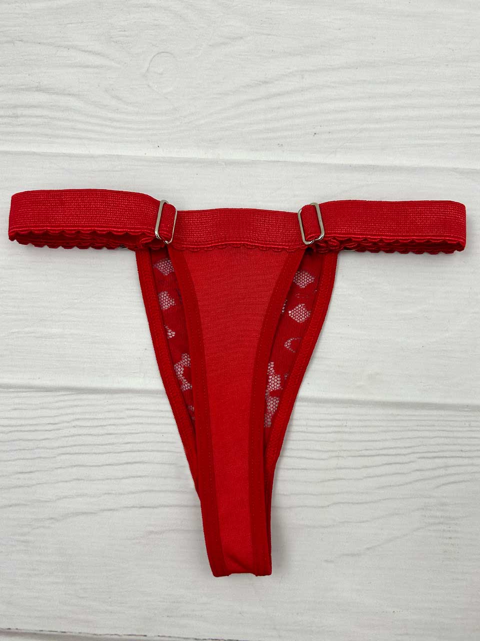 Tanga contorno graduable rojo