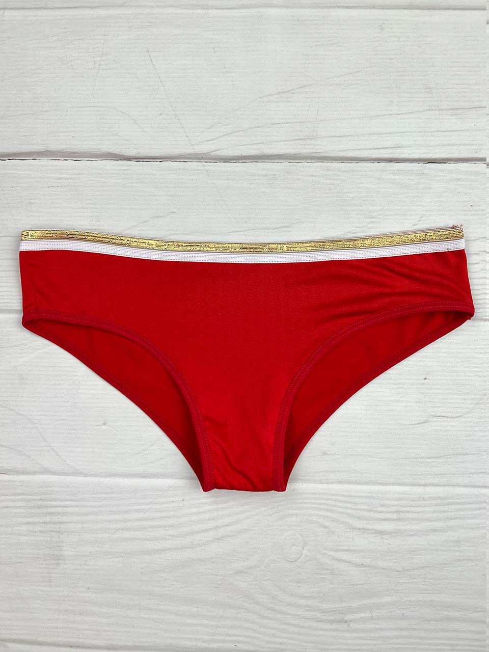 Tanga corazon luxes roja