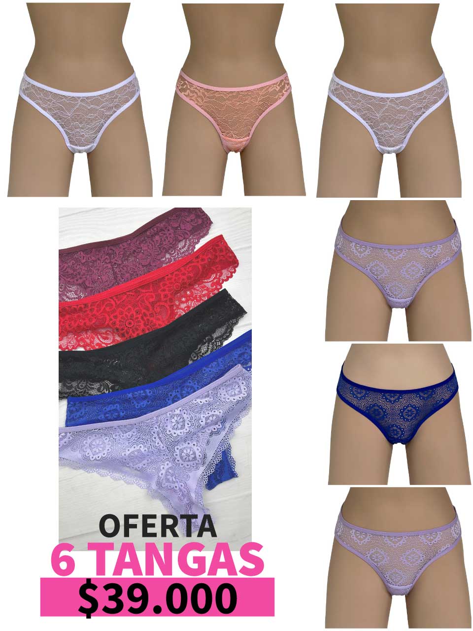 LLEVA 6 TANGA CORAZON -35%