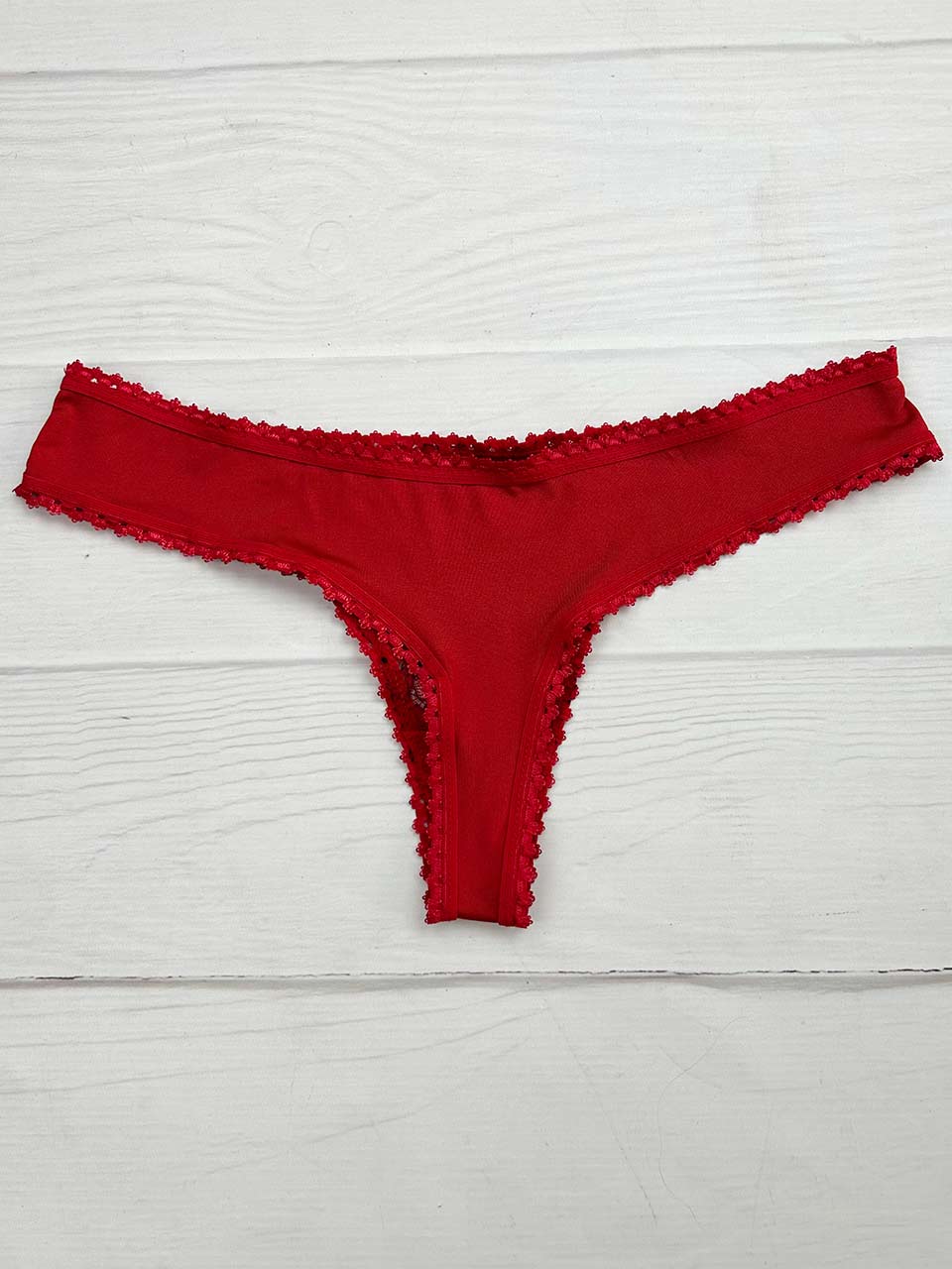 Tanga elastico bicolor roja