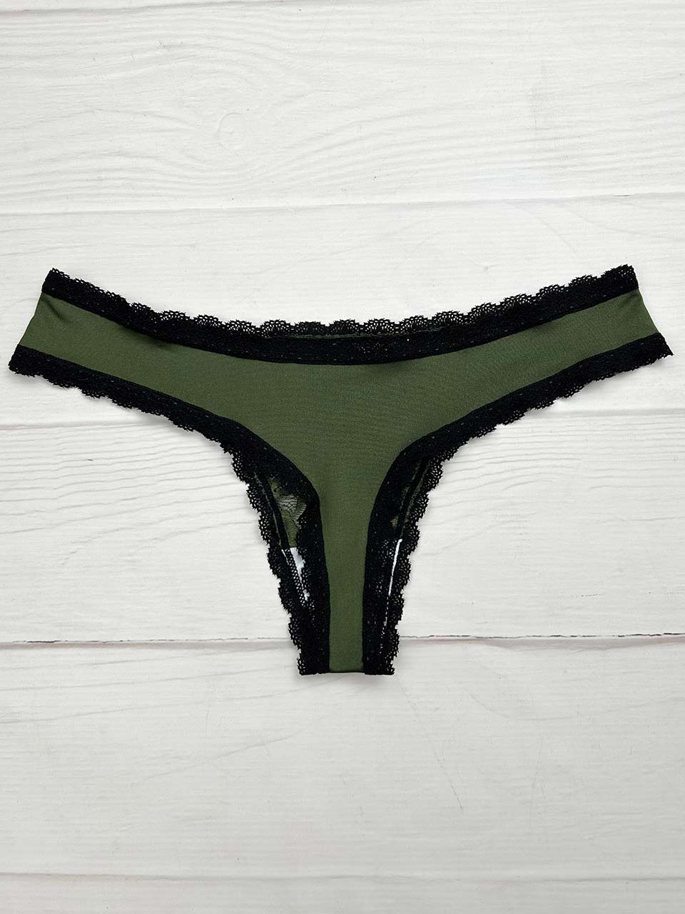 Tanga elastico bicolor verde