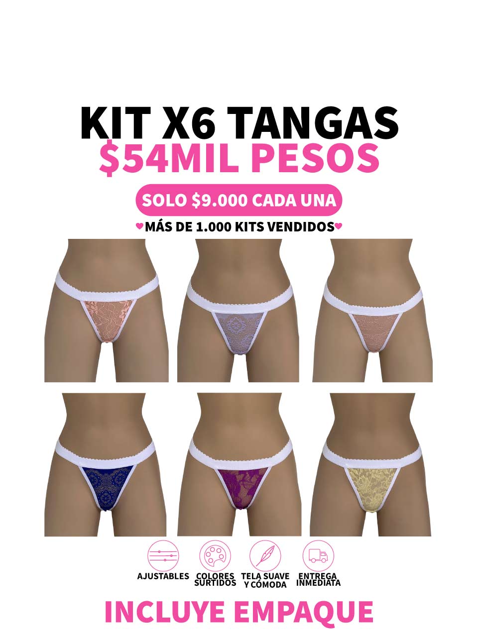 6 TANGAS CONTORNO PASTELES -25%