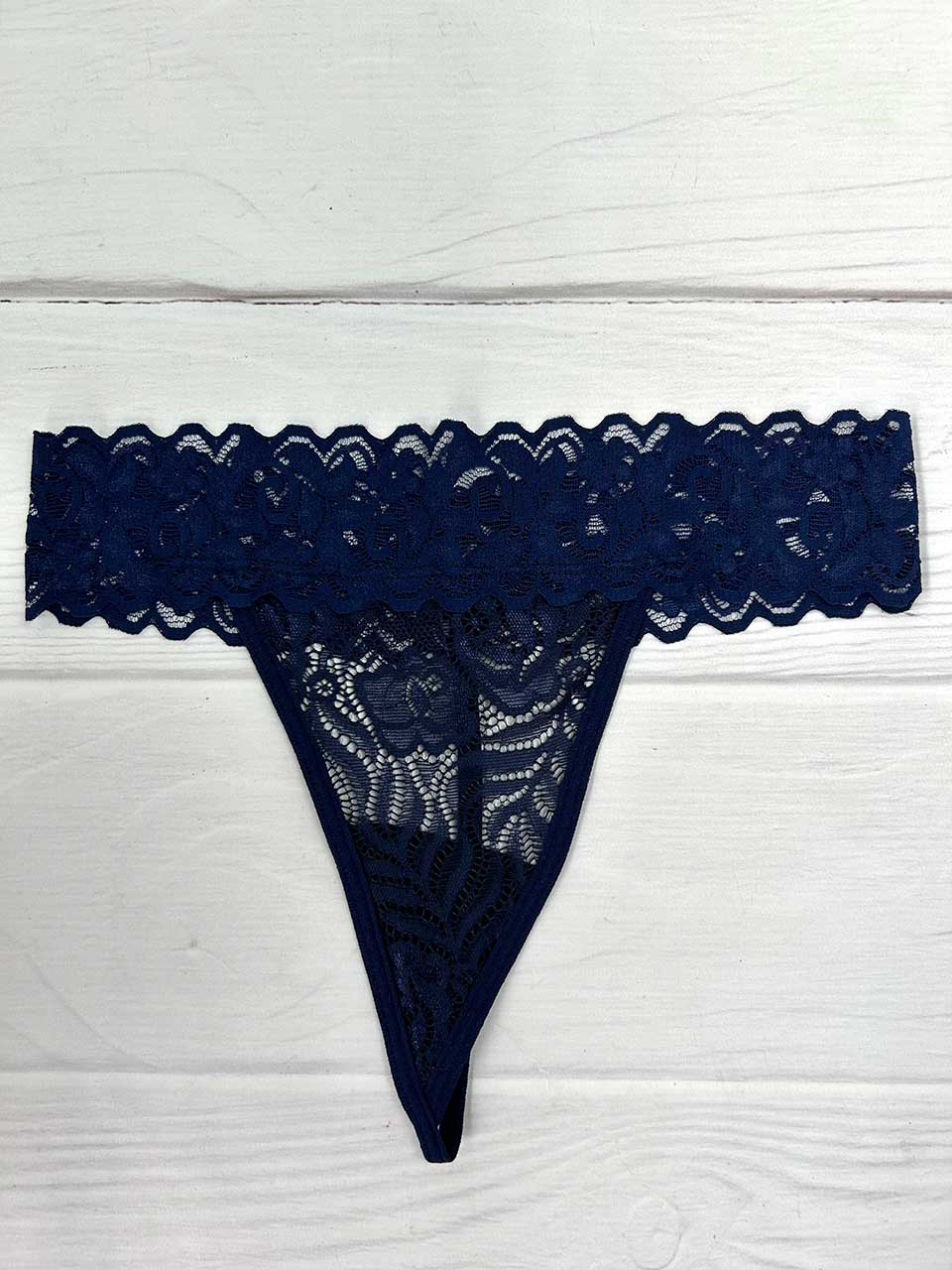 Tanga franja hilo azul