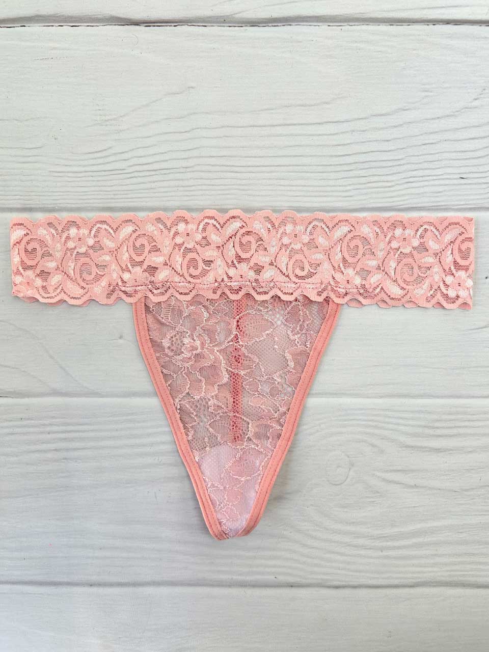 Tanga franja hilo rosa