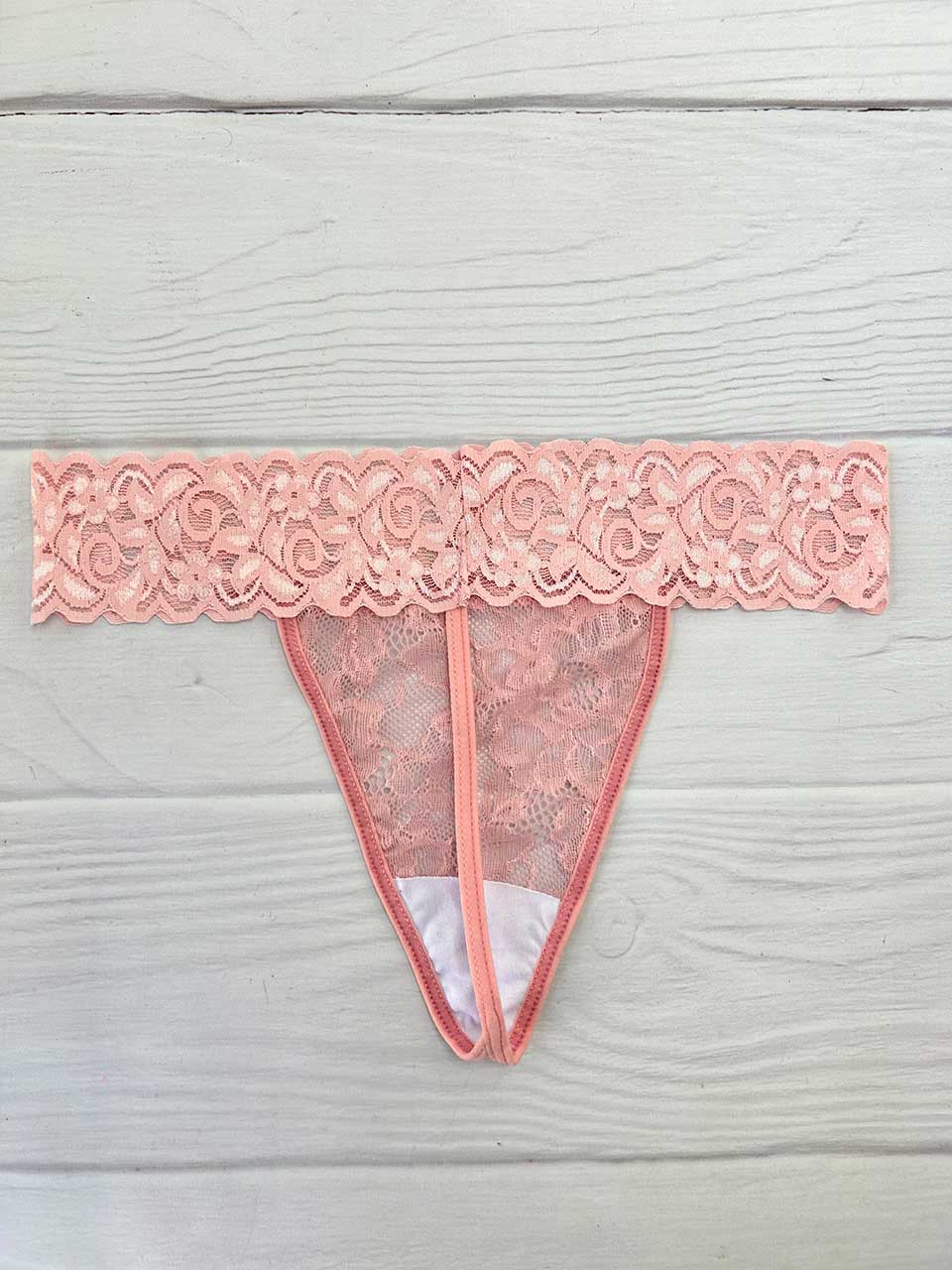 Tanga franja hilo rosa