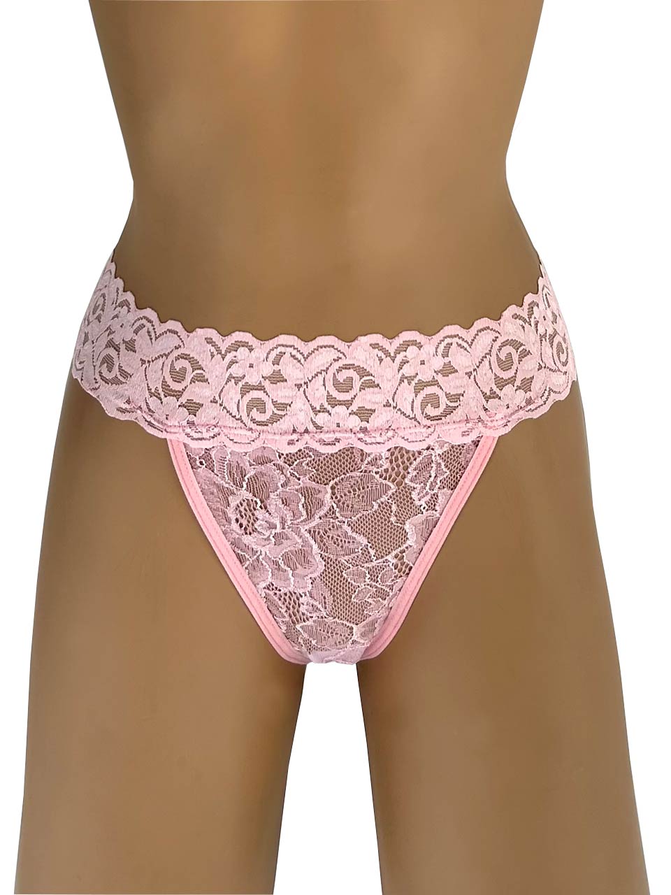 Tanga franja hilo rosa