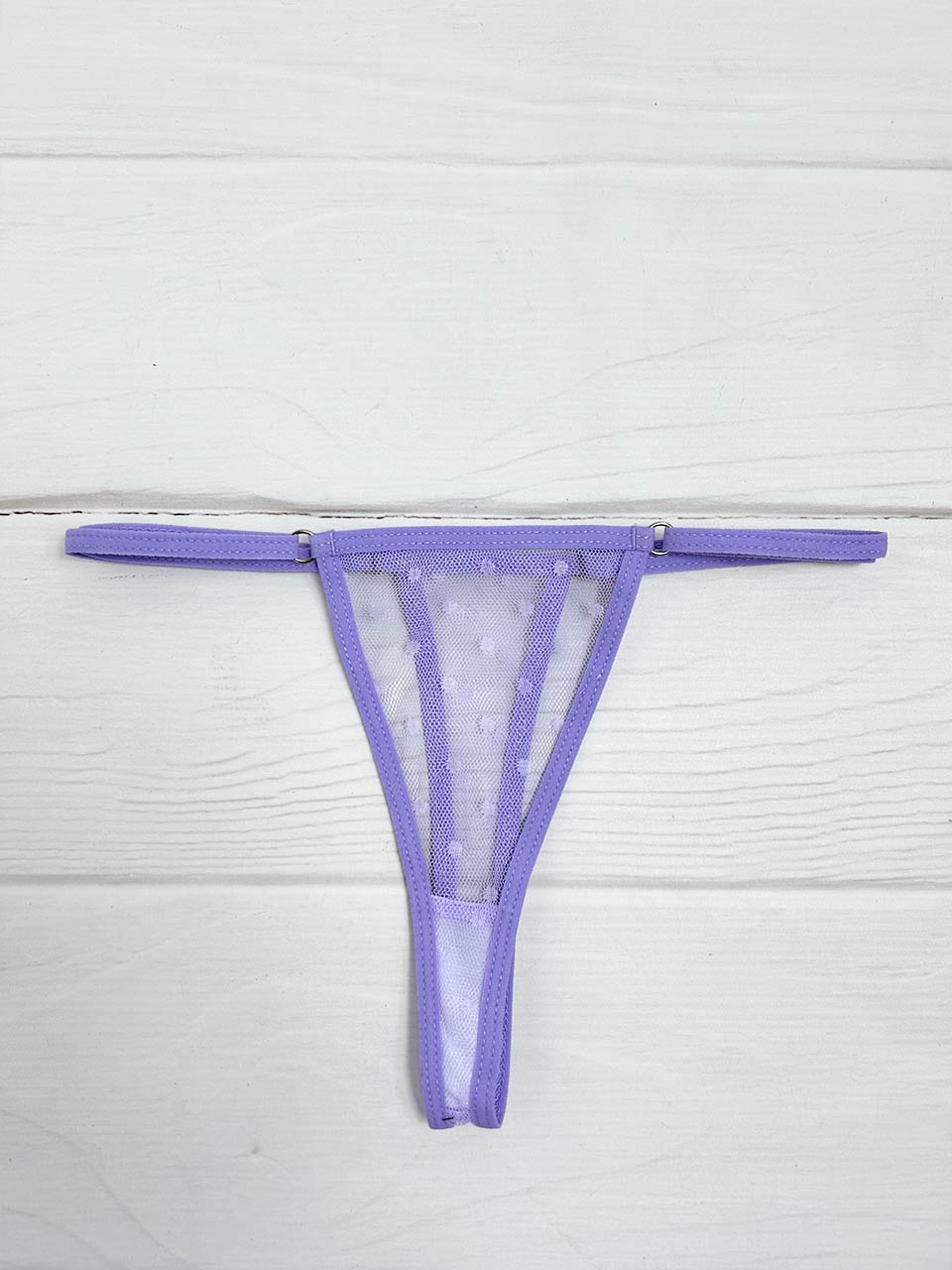 Tanga grabado lila
