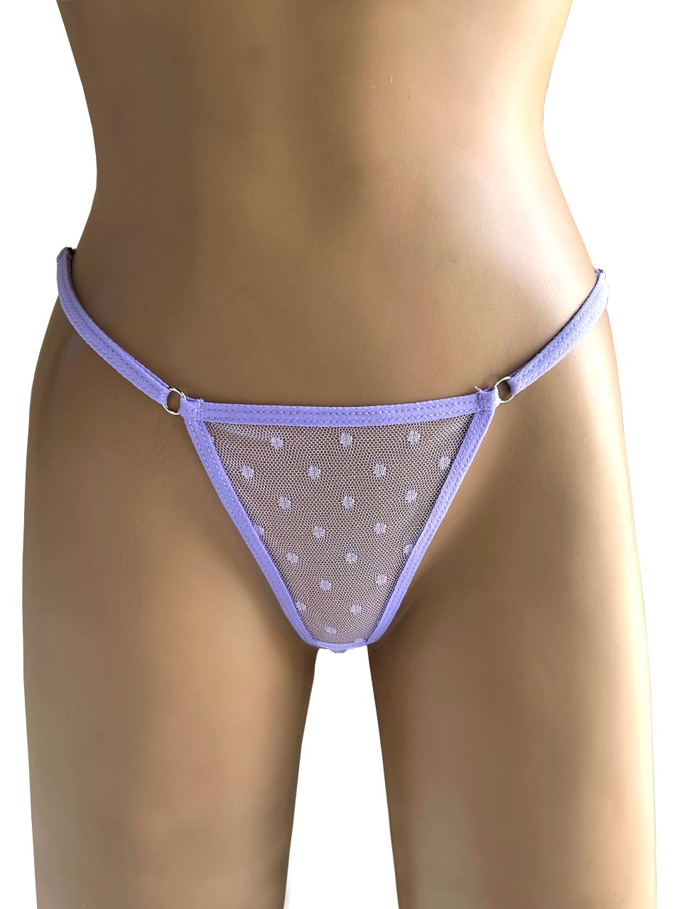 Tanga grabado lila