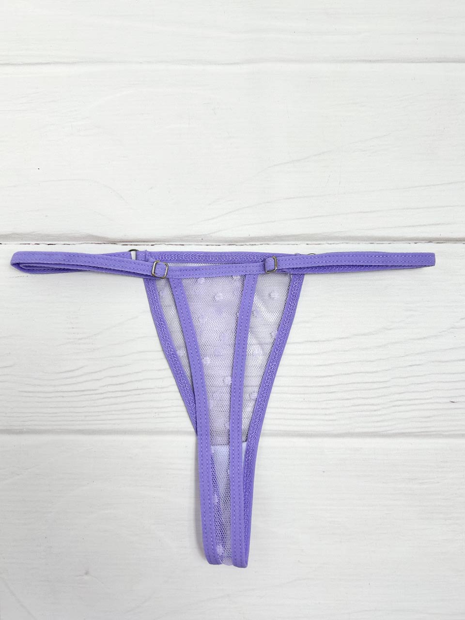 Tanga grabado lila