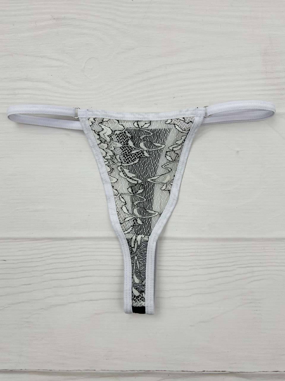 Tanga graduacion bicolor blanco