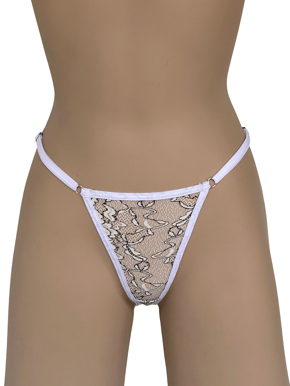Tanga graduacion bicolor blanco