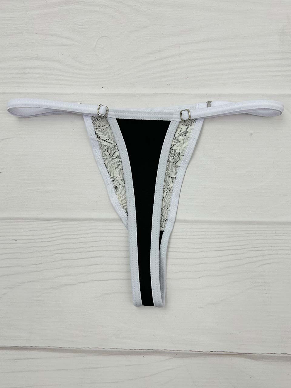 Tanga graduacion bicolor blanco
