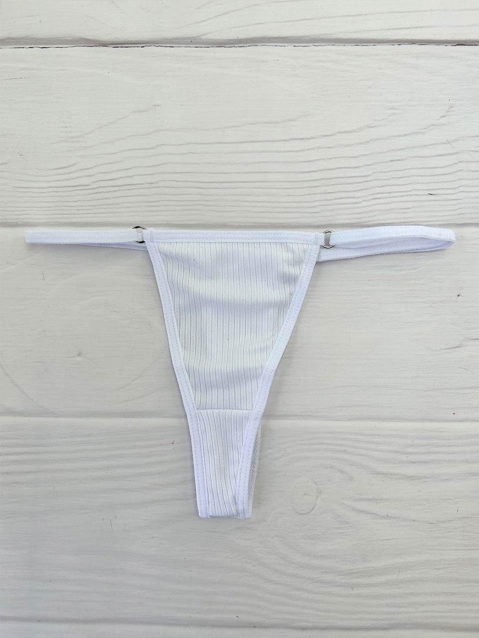 Tanga rib graduacion blanca