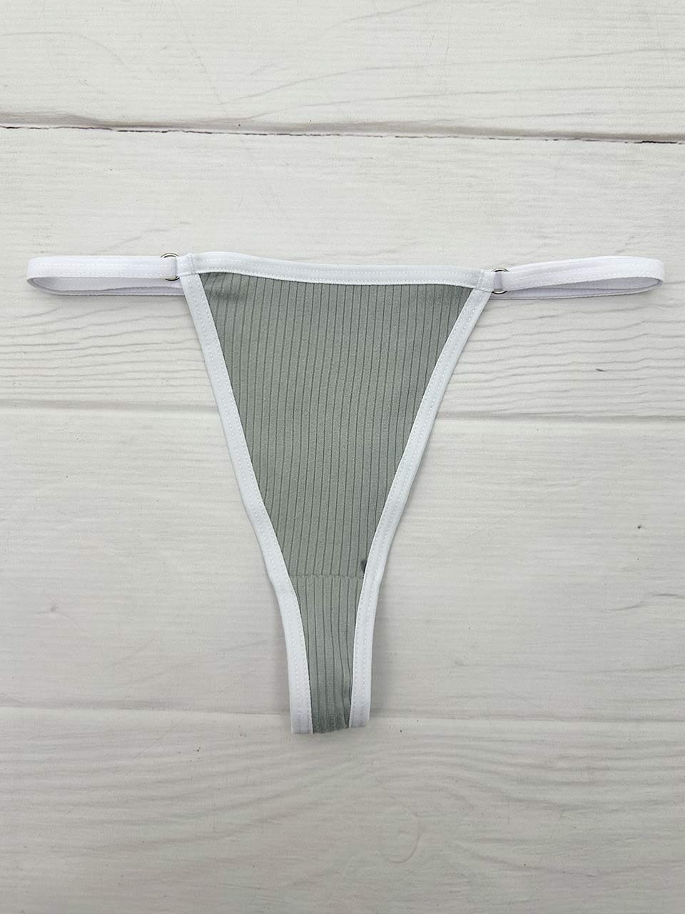 Tanga rib graduacion gris