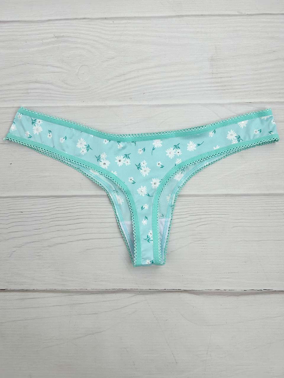 Tanga lisa menta flores