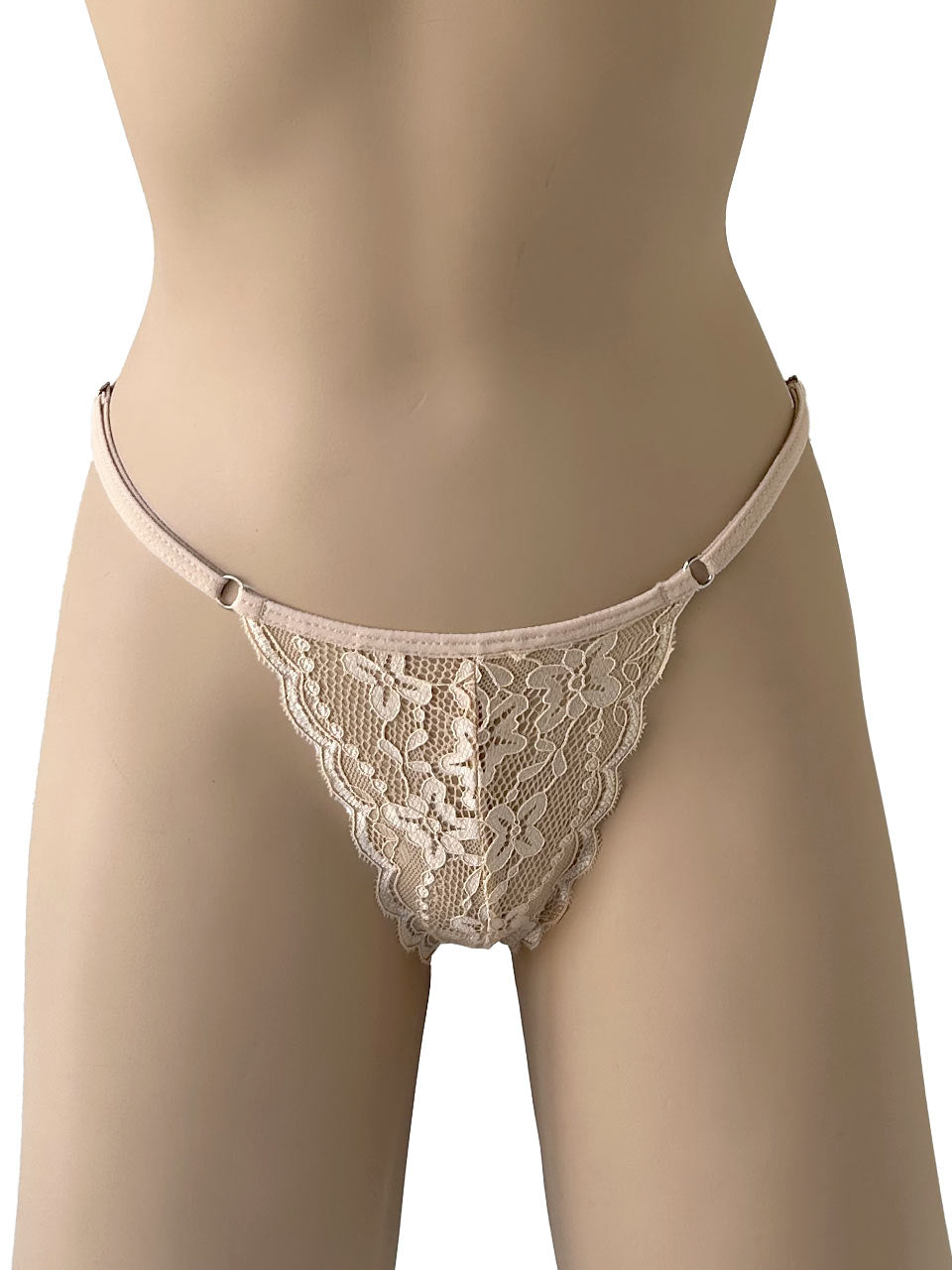 Tanga mariposa beige