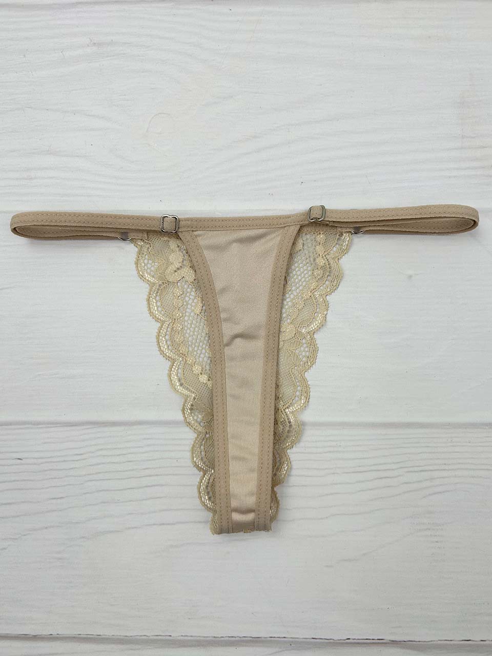 Tanga mariposa beige