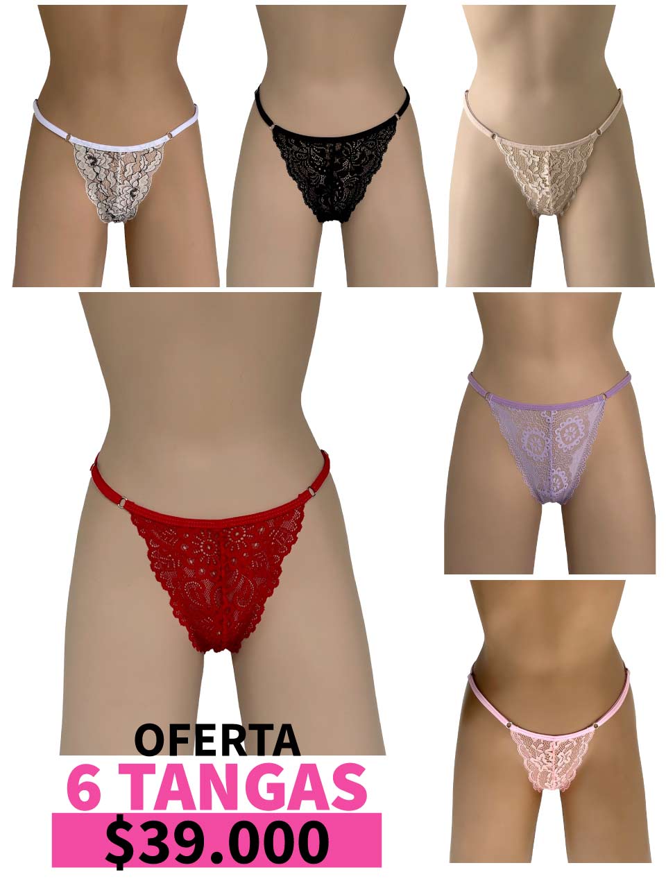 LLEVA 6 TANGA MARIPOSA -35%
