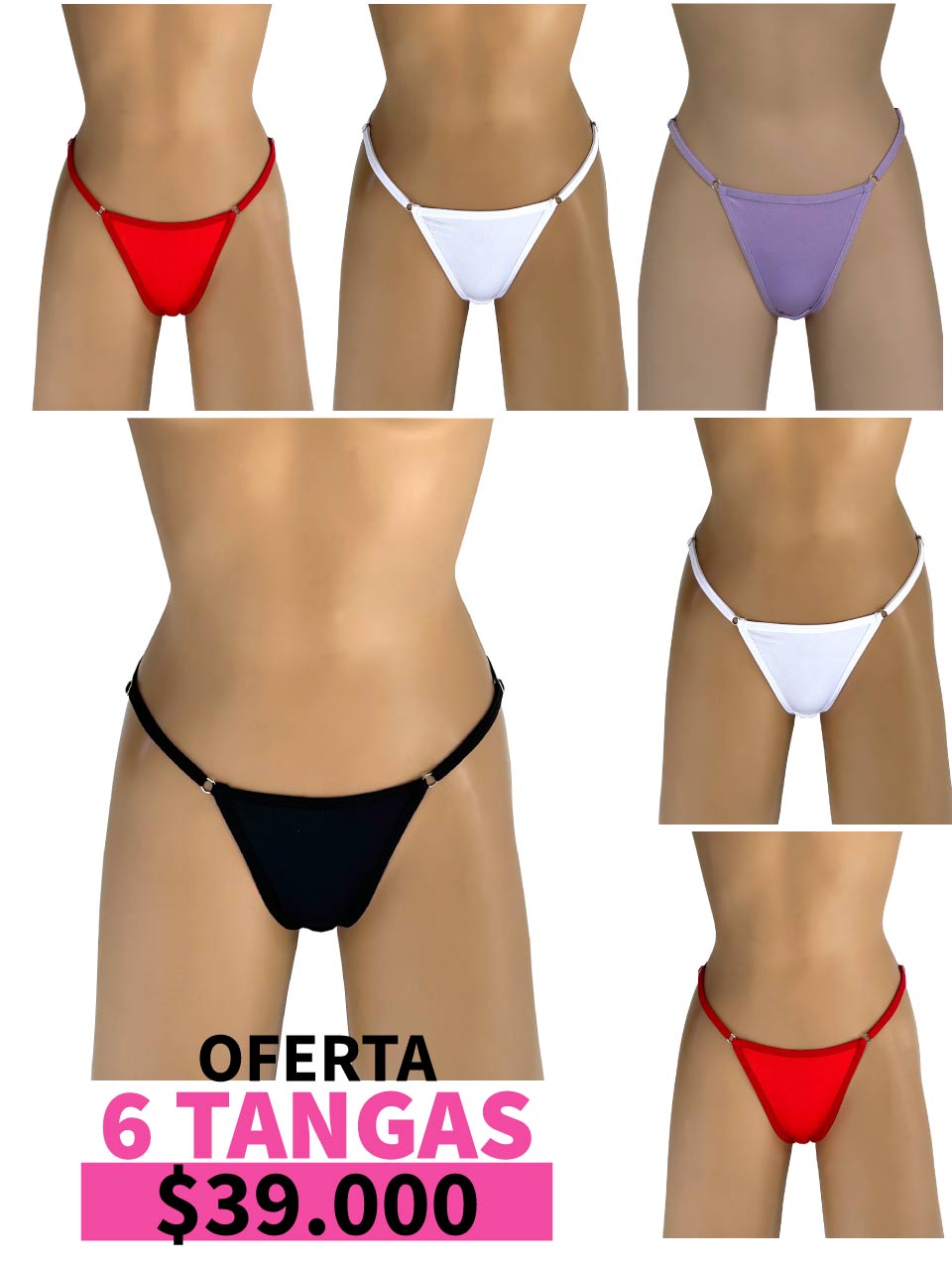 LLEVA 6 TANGA POLILICRA GRADUACION - 35%