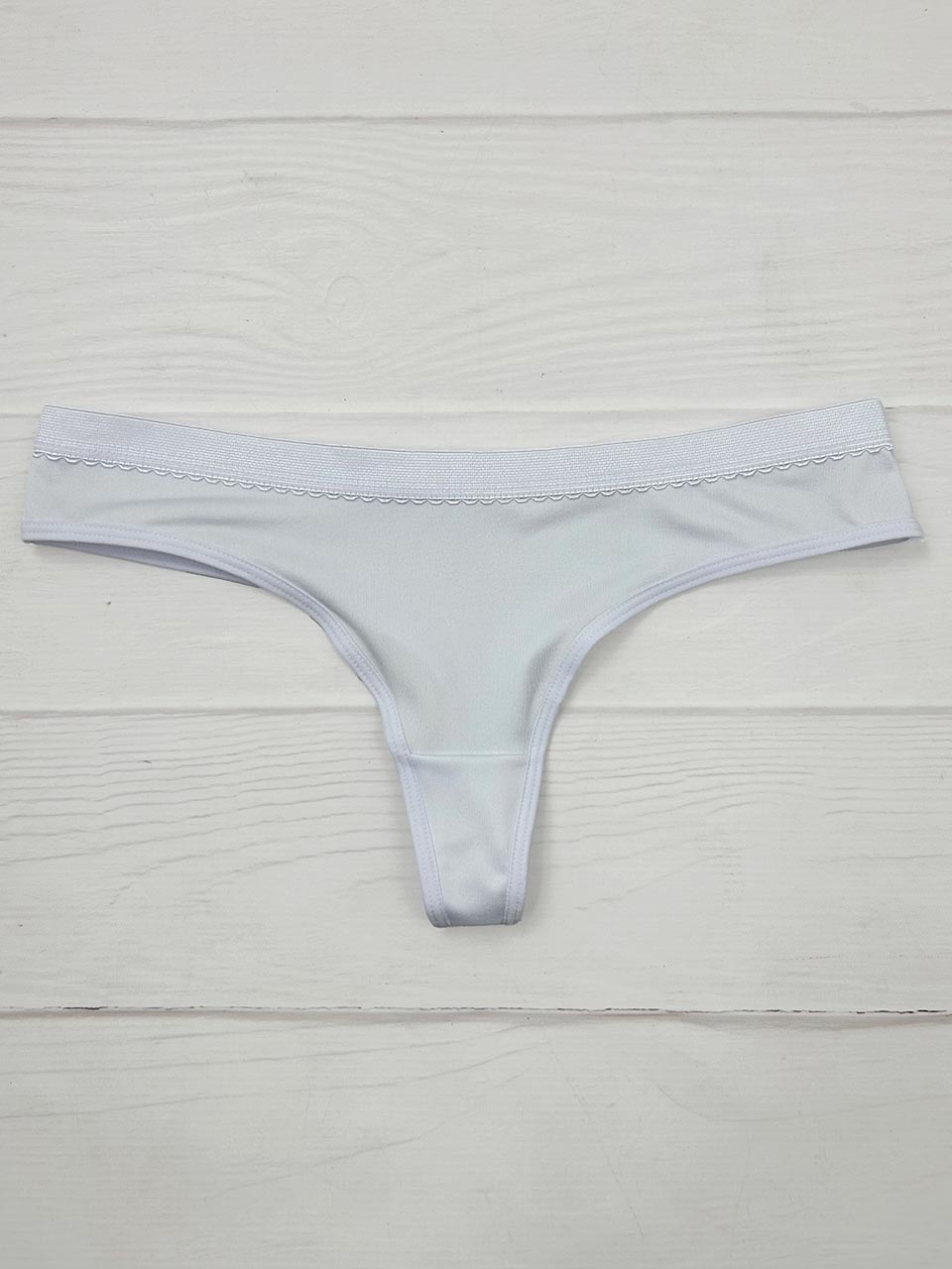 Tanga poli elastico blanco