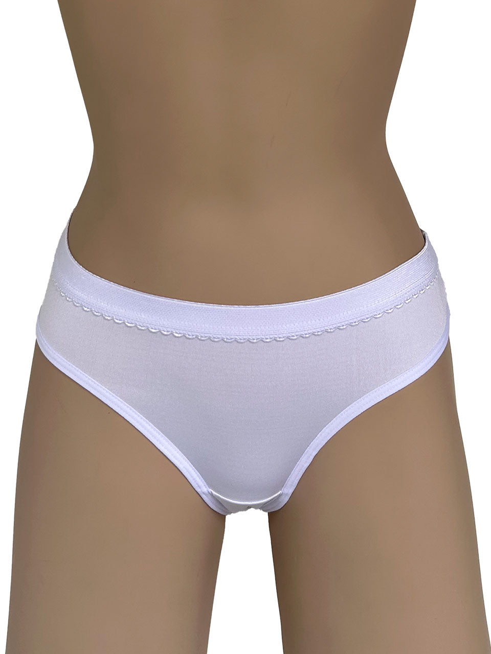 Tanga poli elastico blanco