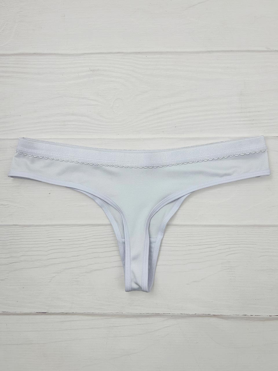 Tanga poli elastico blanco